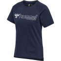 T-shirt coll rond Hmlnoni 2.0 T-shirt Peacoat - Bleu Marine Tee-shirts et tops Femme214325-7666