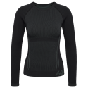 Te Christel Seaml.t-shirt L/s Black/asphalt Melange Tee-shirts et tops Femme215913-1038