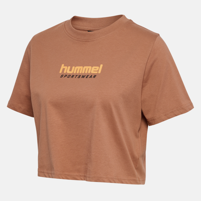 T-shirt Femme Hmllgc Malu Cropped - Marron Tee-shirts et tops Femme223945-8143