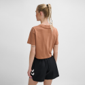 T-shirt Femme Hmllgc Malu Cropped - Marron Tee-shirts et tops Femme223945-8143