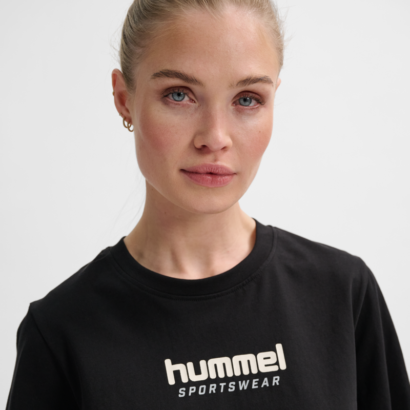 T-shirt Femme Hmllgc Malu Cropped - Noir Tee-shirts et tops Femme223945-2001