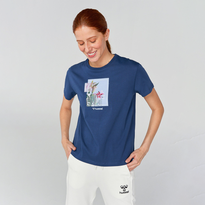 T-shirt femme Hmlnasus - Bleu Marine Textiles911671-2223