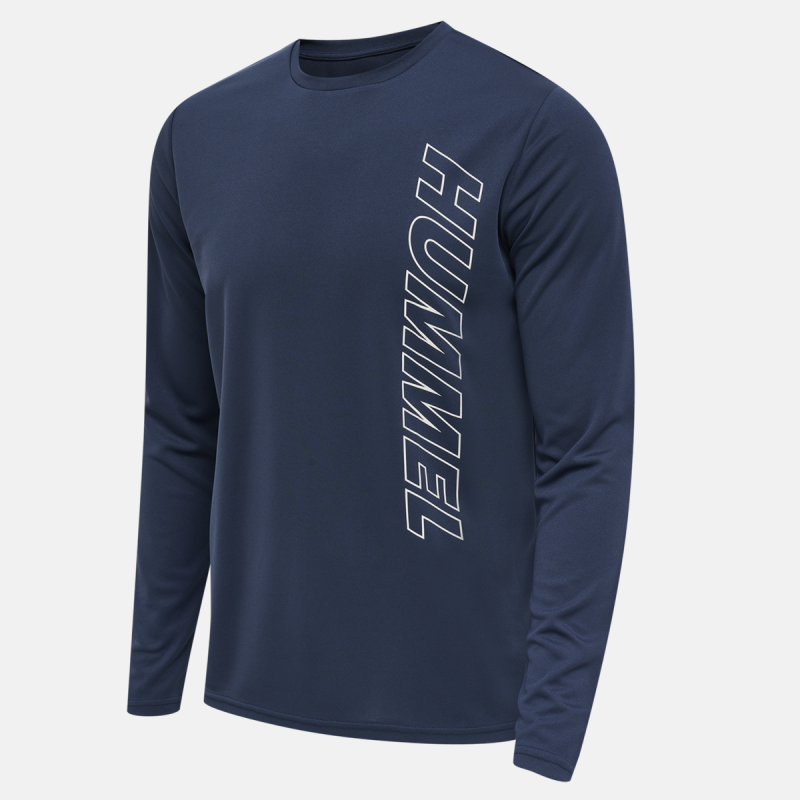 T-shirt Homme Hmlte Topaz L/s - Bleu Marine Textiles213476-7954