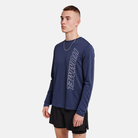 T-shirt Homme Hmlte Topaz L/s - Bleu Marine Textiles213476-7954