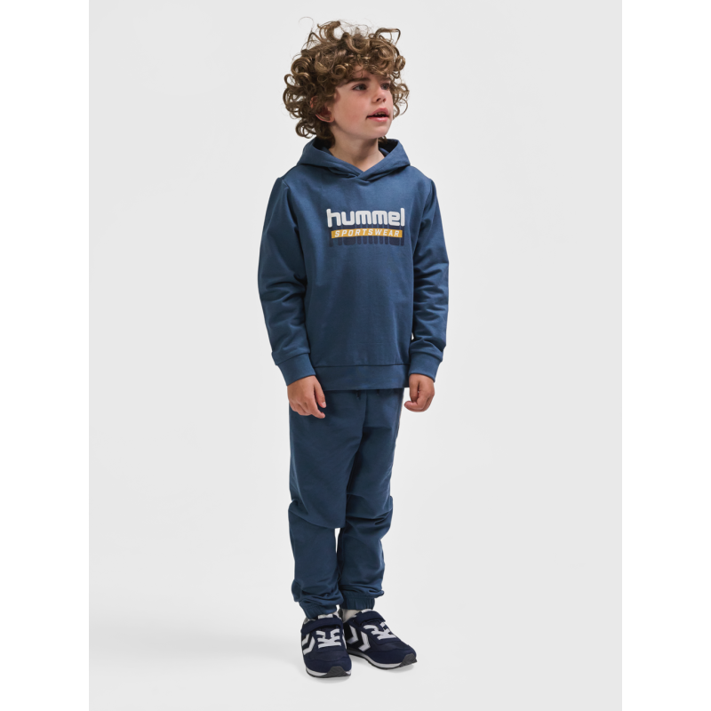 Sweatshirt à capuche enfant Hmltukas Hoodie Huckleberry - Bleu Sweatshirts 226351-7050