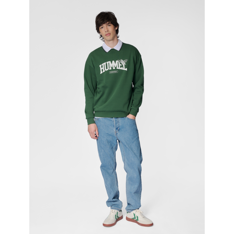 Sweat-shirt Loose Crewneck University - Gris/Vert Hoodies et Sweatshirts226134-6195