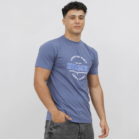 T-shirt Hml Asher Tee - Bleu Tee-shirts HommeT219950-7045