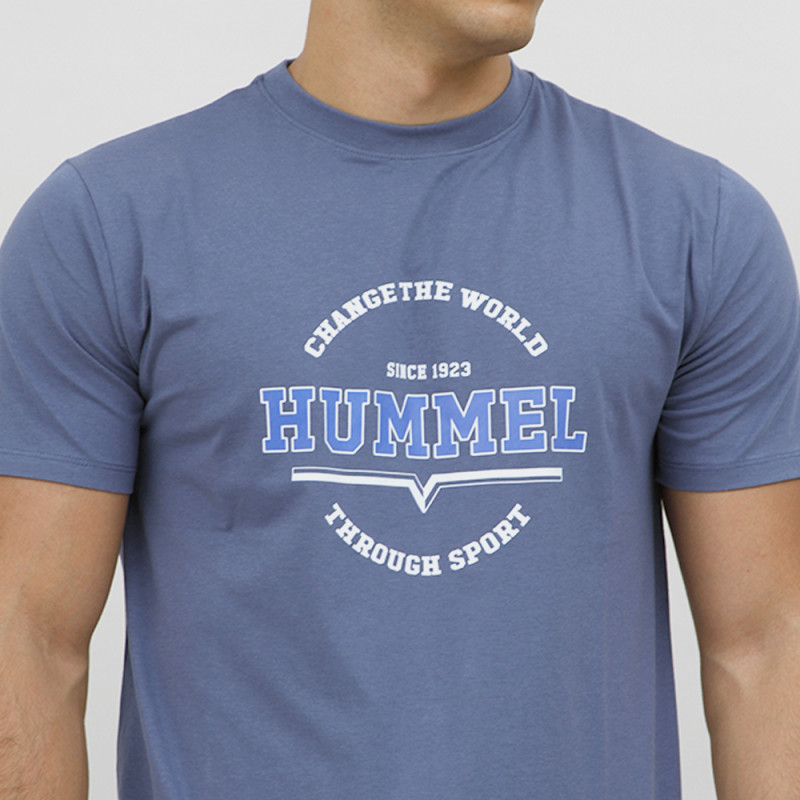 T-shirt Hml Asher Tee - Bleu Tee-shirts HommeT219950-7045