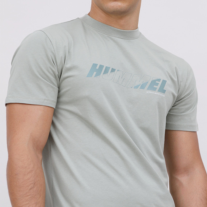 T-shirt Hml Bold Logo Tee - Vert/Gris Tee-shirts HommeT228478-6235
