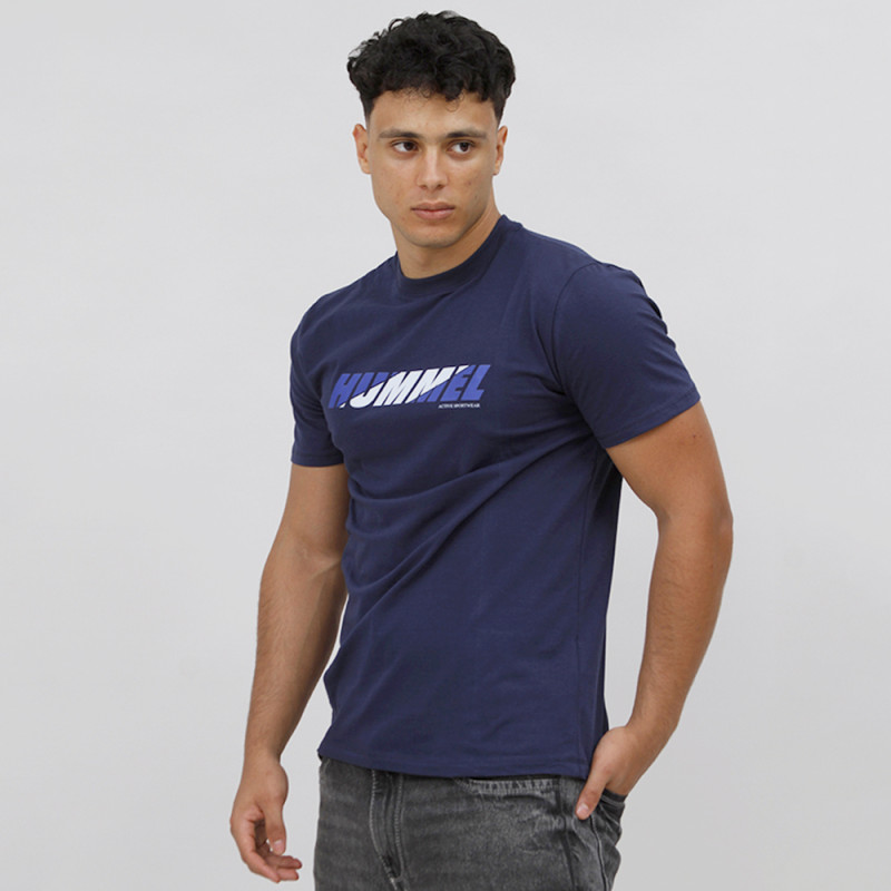 T-shirt Hml Bold Logo Tee - Bleu Tee-shirts HommeT228478-7026