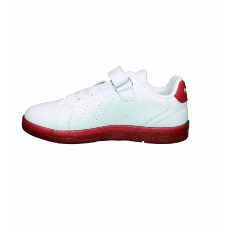 Basket enfant HMLTAEGU JR - Blanc/rouge chaussures 212701-9234